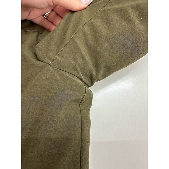 Womens DKNY Jacket Size XS Green Hooded Hidden Zip Up - Picture 6 of 16